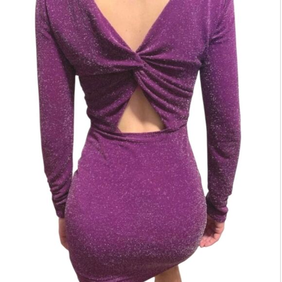 New Beautiful Purple Party Dress - Picture 2 of 5